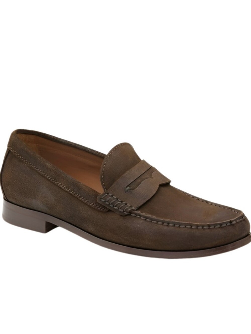 Johnston & Murphy Brown Suede Baldwin Penny Loafers,Sz 10M